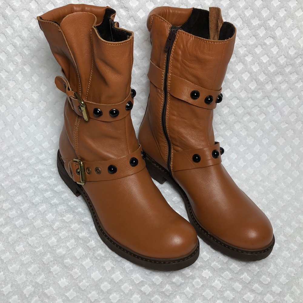 MANAS Leather Boots Size 38/8